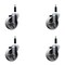 Service Caster 4'' Semi Steel Wheel Swivel 7/8'' Expanding Stem Caster Set, 4PK SCC-EX20S414-SSS-78-4 - alternate 1